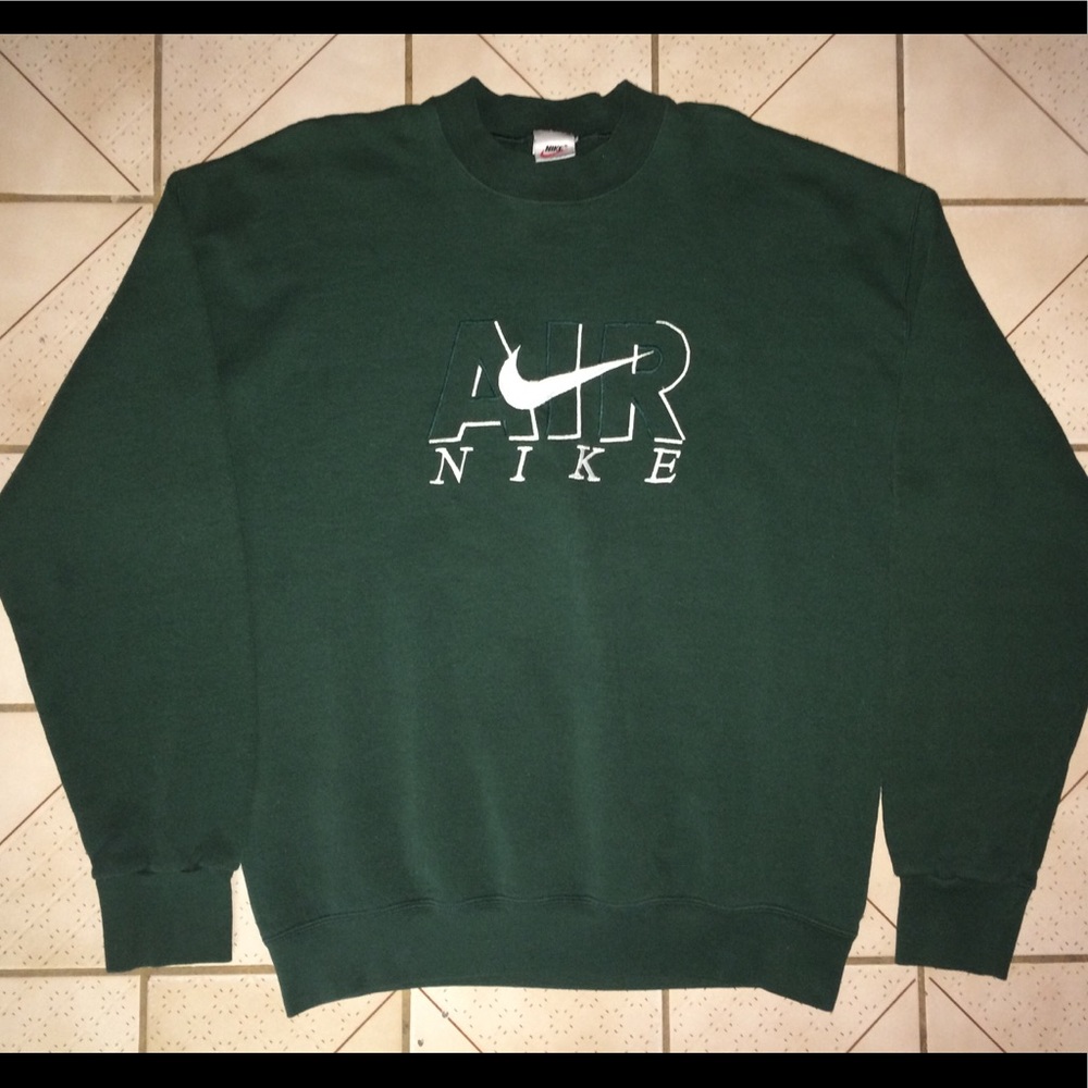 Vintage Nike air green sweatshirt Swoosh